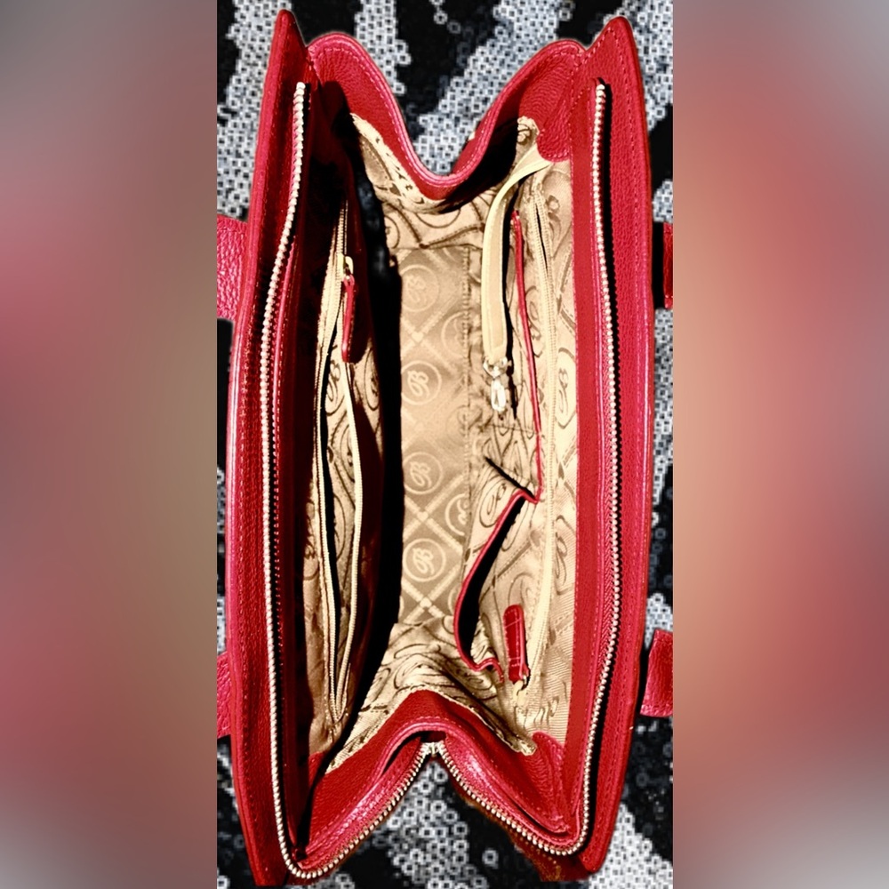 Brighton Frances Bag Wallet Dust Bag Box Croc Embossed Leather Rare Masterpiece - Picture 9 of 17